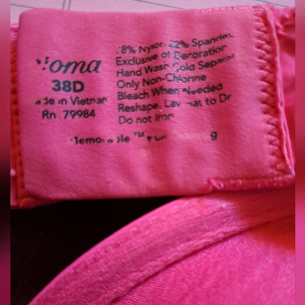 SOMA Pink BRA underwire 38D like new VERY SOFT hot pink - Picture 6 of 6